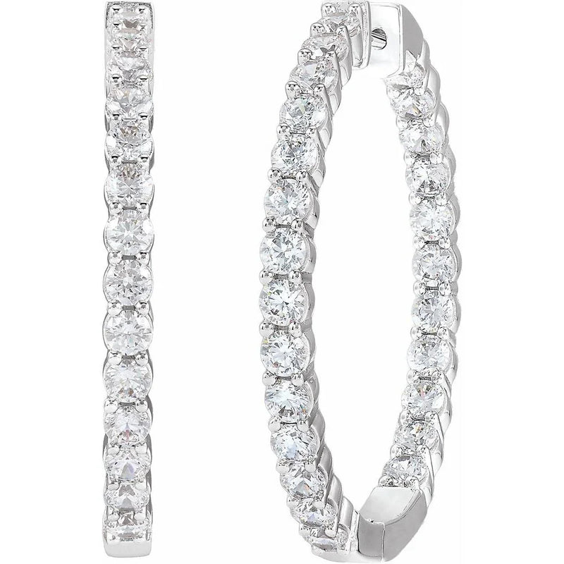 Rayons de Montmartre, Diamond Hinged Hoop Earrings