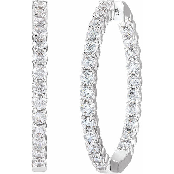 Rayons de Montmartre, Diamond Hinged Hoop Earrings