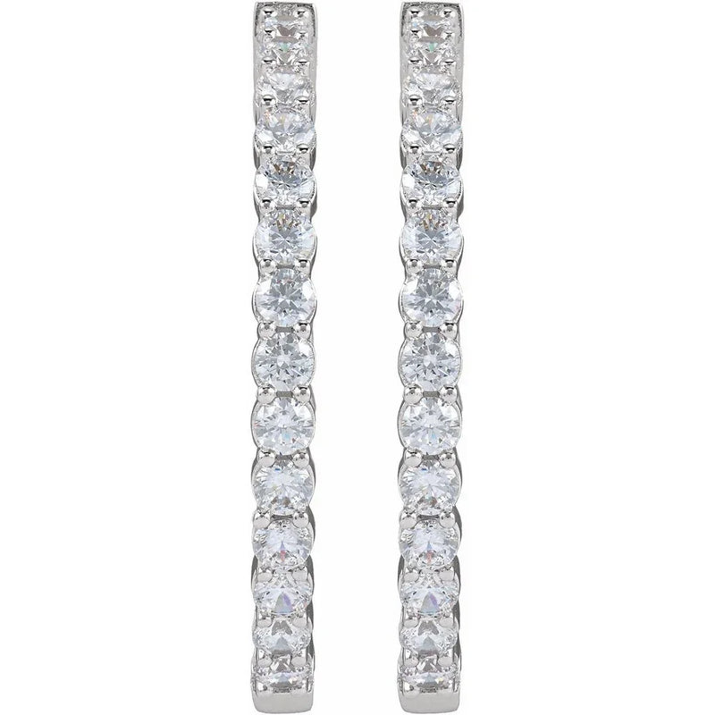Rayons de Montmartre, Diamond Hinged Hoop Earrings