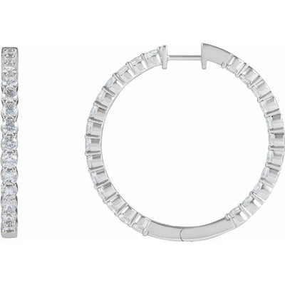 Rayons de Montmartre, Diamond Hinged Hoop Earrings