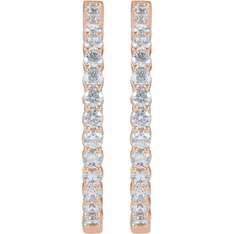 Rayons de Montmartre, Diamond Hinged Hoop Earrings