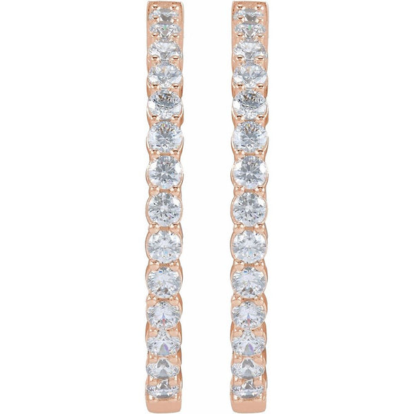 Rayons de Montmartre, Diamond Hinged Hoop Earrings