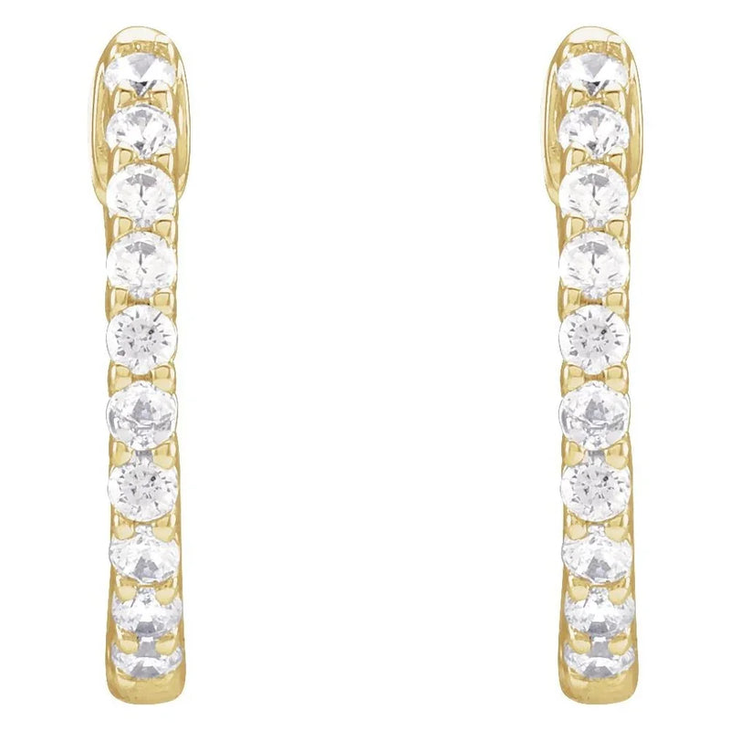 Étincelle de Biarritz, Diamond Inside-Outside Hoop Earrings