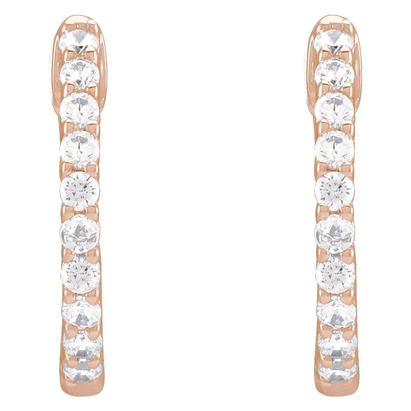 Étincelle de Biarritz, Diamond Inside-Outside Hoop Earrings