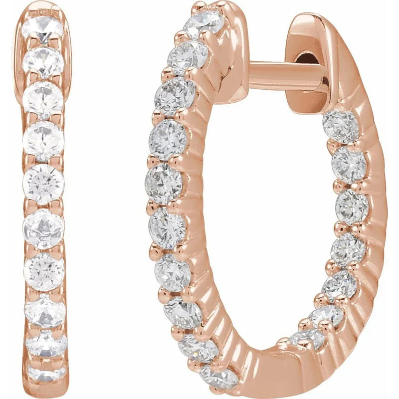Étincelle de Biarritz, Diamond Inside-Outside Hoop Earrings
