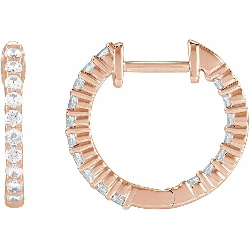 Étincelle de Biarritz, Diamond Inside-Outside Hoop Earrings