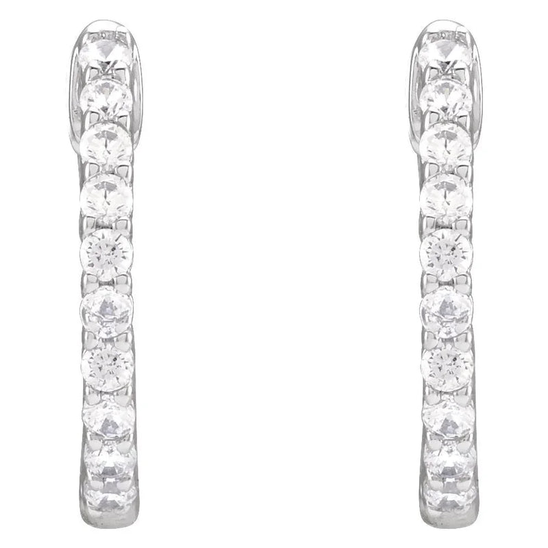 Étincelle de Biarritz, Diamond Inside-Outside Hoop Earrings