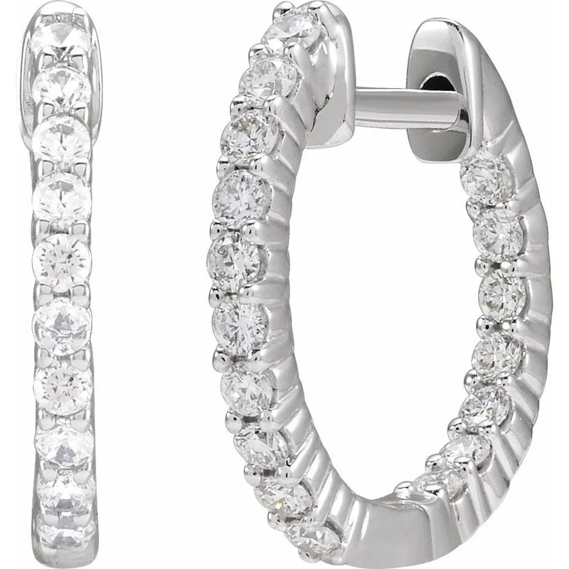 Étincelle de Biarritz, Diamond Inside-Outside Hoop Earrings