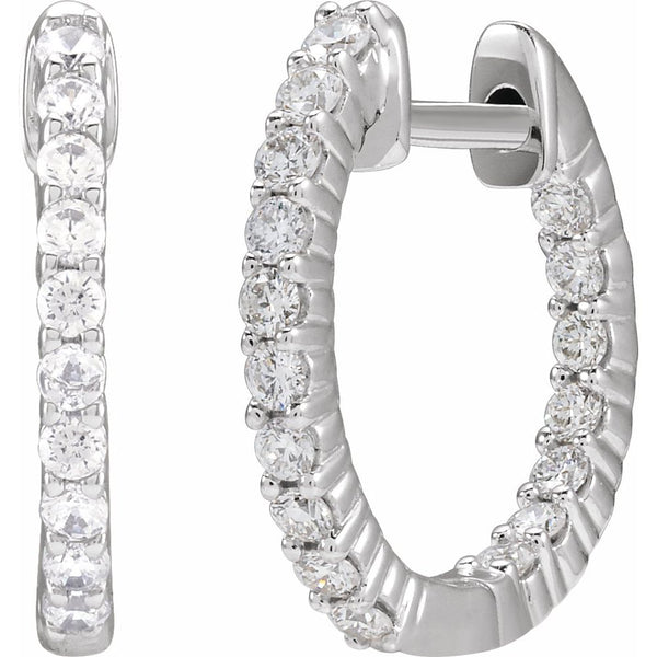 Étincelle de Biarritz, Diamond Inside-Outside Hoop Earrings