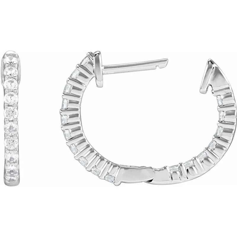Étincelle de Biarritz, Diamond Inside-Outside Hoop Earrings