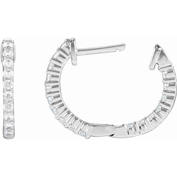 Étincelle de Biarritz, Diamond Inside-Outside Hoop Earrings