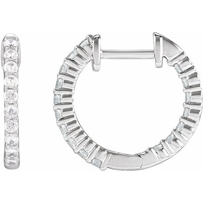 Étincelle de Biarritz, Diamond Inside-Outside Hoop Earrings