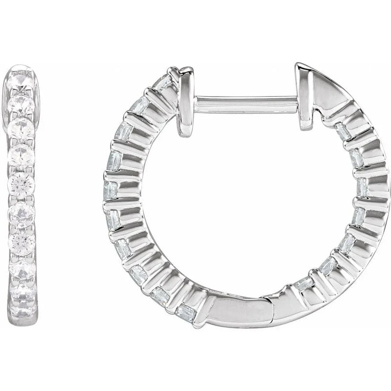 Étincelle de Biarritz, Diamond Inside-Outside Hoop Earrings