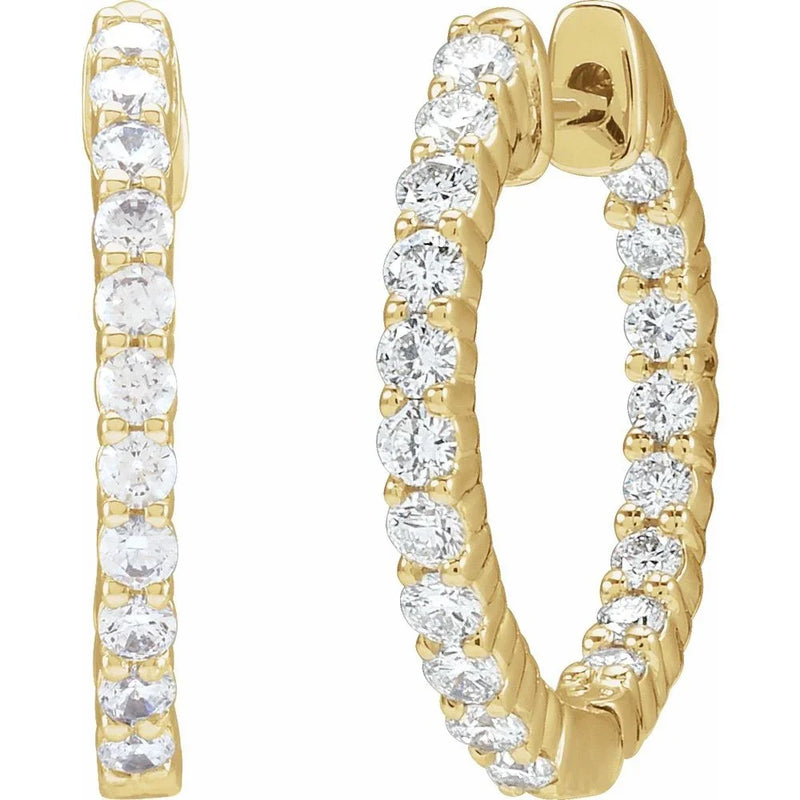 Lumière de Place Vendôme, Diamond Inside-Outside Hoop Earrings