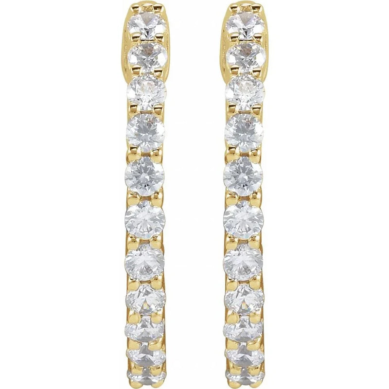 Lumière de Place Vendôme, Diamond Inside-Outside Hoop Earrings