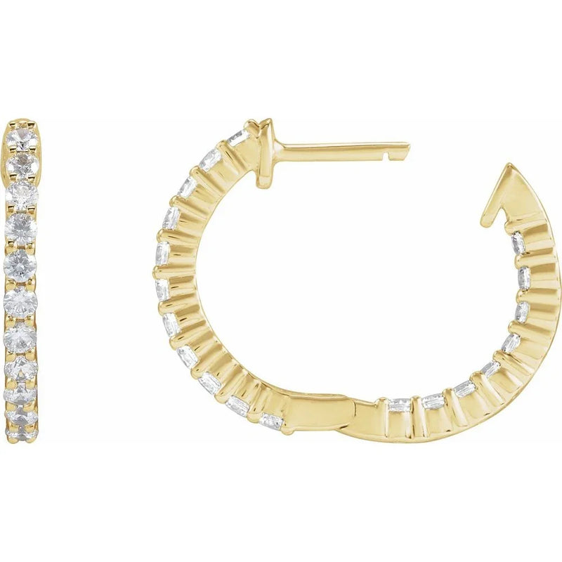 Lumière de Place Vendôme, Diamond Inside-Outside Hoop Earrings