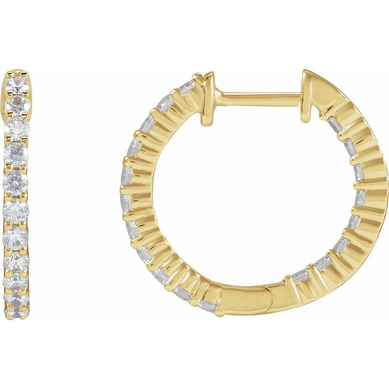 Lumière de Place Vendôme, Diamond Inside-Outside Hoop Earrings