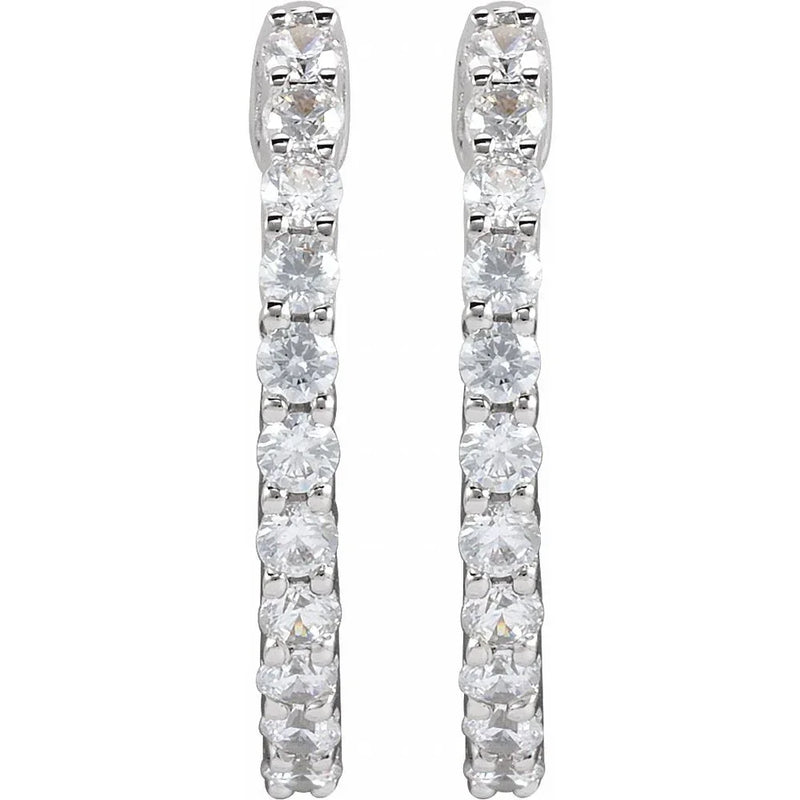Lumière de Place Vendôme, Diamond Inside-Outside Hoop Earrings