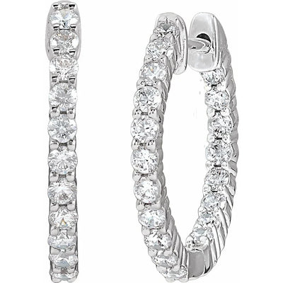 Lumière de Place Vendôme, Diamond Inside-Outside Hoop Earrings