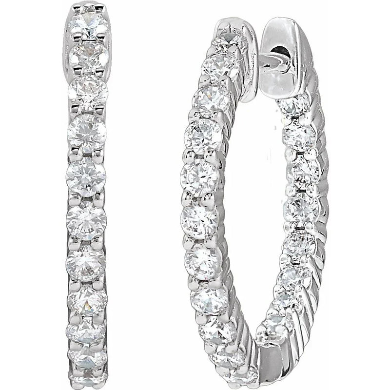 Lumière de Place Vendôme, Diamond Inside-Outside Hoop Earrings