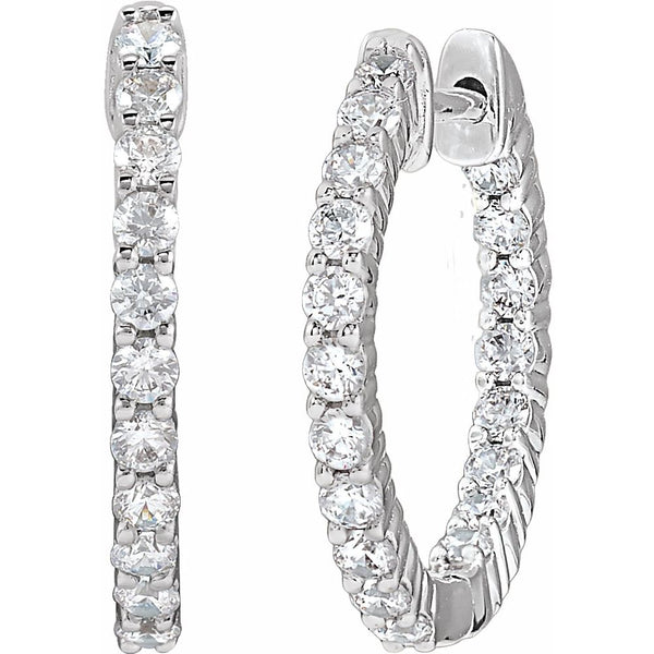 Lumière de Place Vendôme, Diamond Inside-Outside Hoop Earrings
