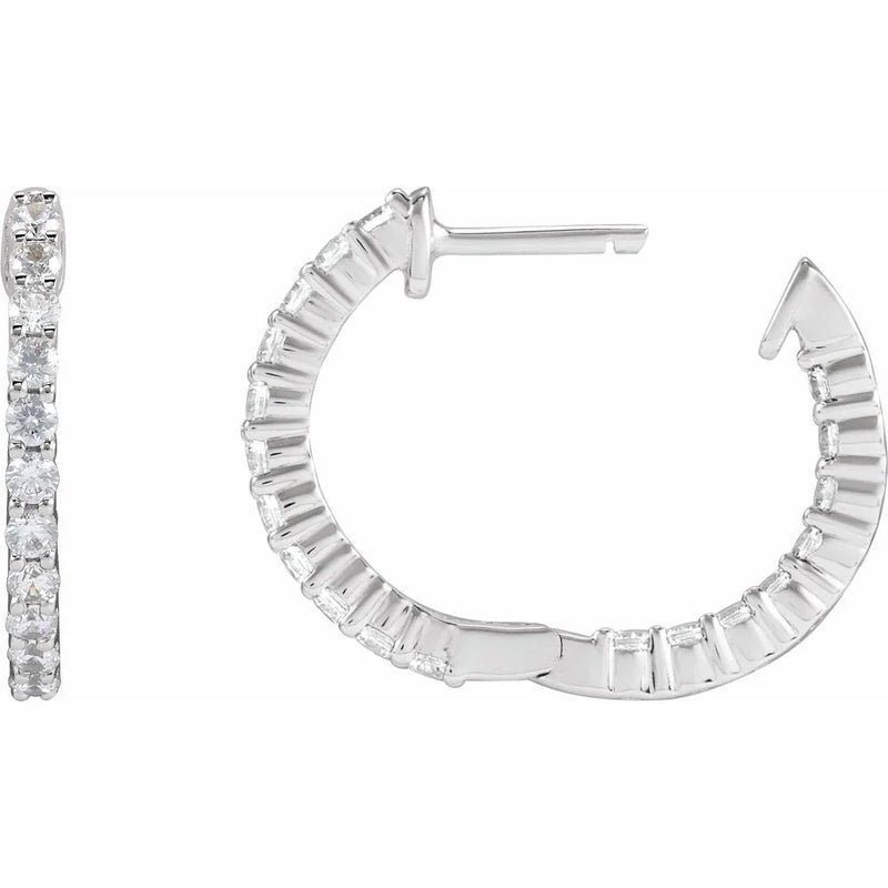 Lumière de Place Vendôme, Diamond Inside-Outside Hoop Earrings