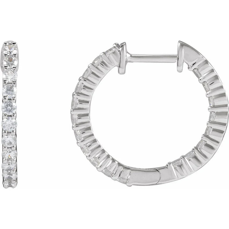 Lumière de Place Vendôme, Diamond Inside-Outside Hoop Earrings