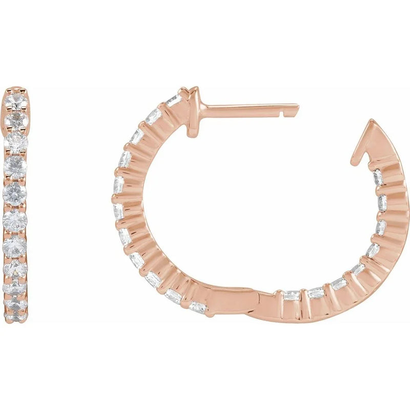 Lumière de Place Vendôme, Diamond Inside-Outside Hoop Earrings