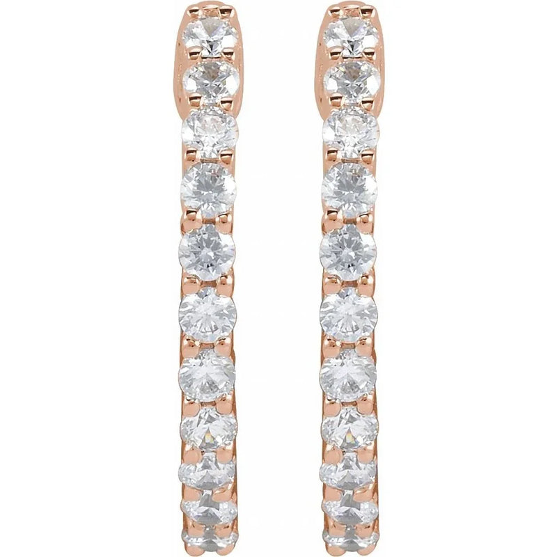 Lumière de Place Vendôme, Diamond Inside-Outside Hoop Earrings