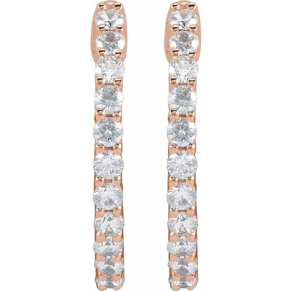 Lumière de Place Vendôme, Diamond Inside-Outside Hoop Earrings