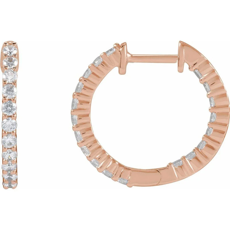 Lumière de Place Vendôme, Diamond Inside-Outside Hoop Earrings