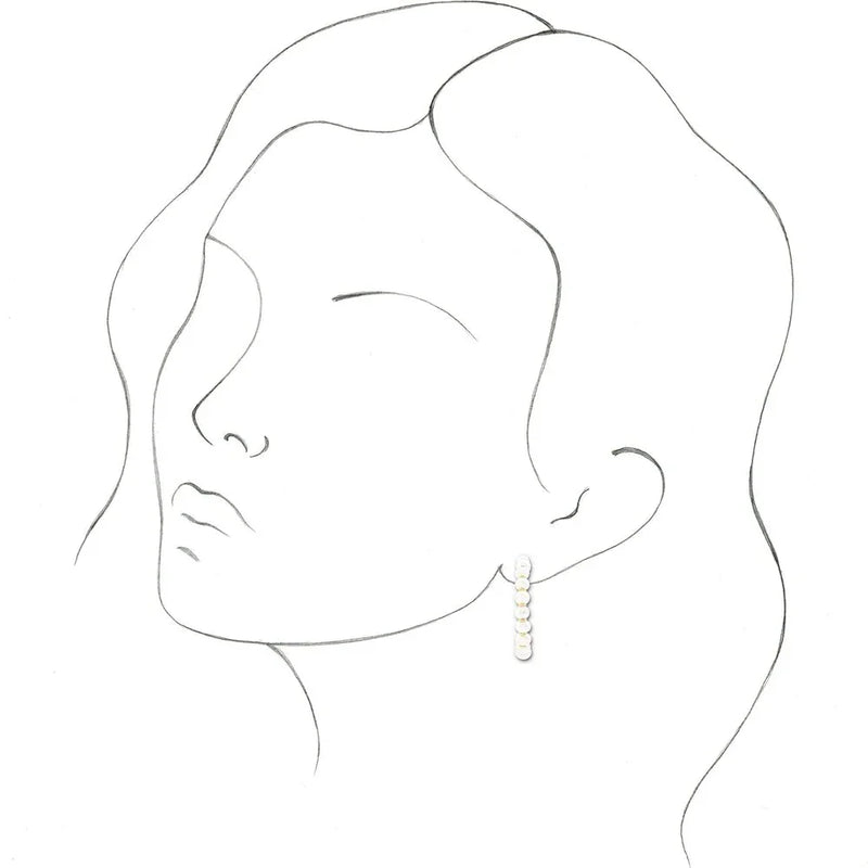 Éclat de la Seine, Freshwater Pearl Hoop Earrings