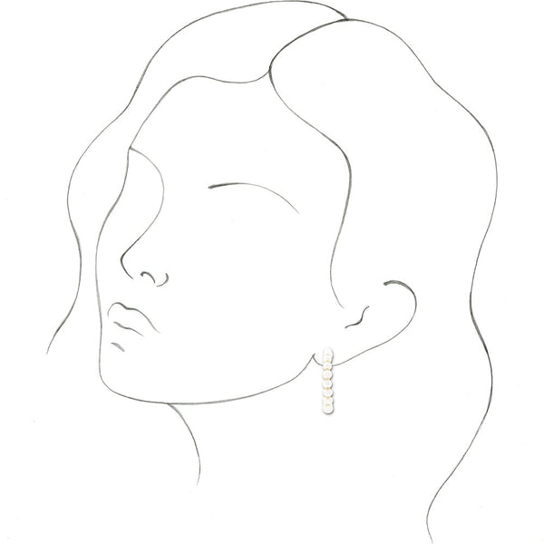 Éclat de la Seine, Freshwater Pearl Hoop Earrings