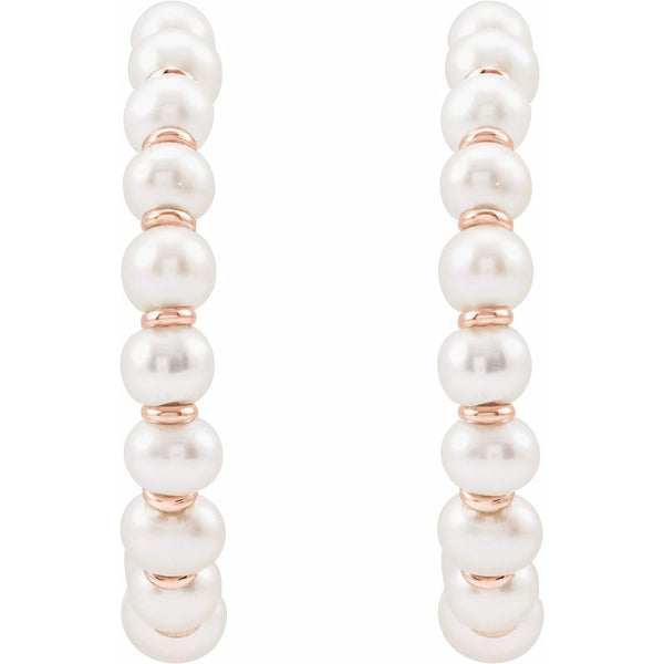 Éclat de la Seine, Freshwater Pearl Hoop Earrings