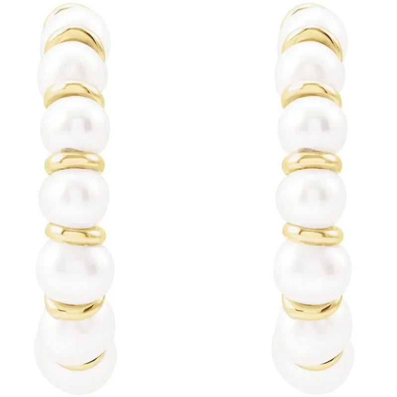 Éclat de Place Vendôme, Cultured Pearl Hoop Earrings