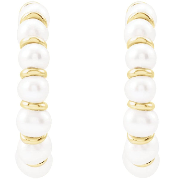 Éclat de Place Vendôme, Cultured Pearl Hoop Earrings