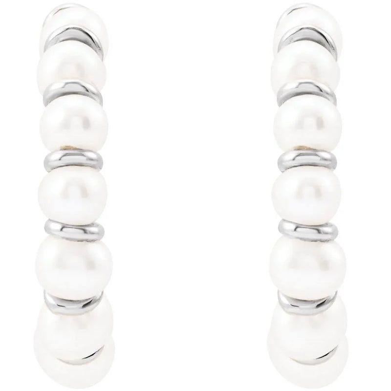 Éclat de Place Vendôme, Cultured Pearl Hoop Earrings