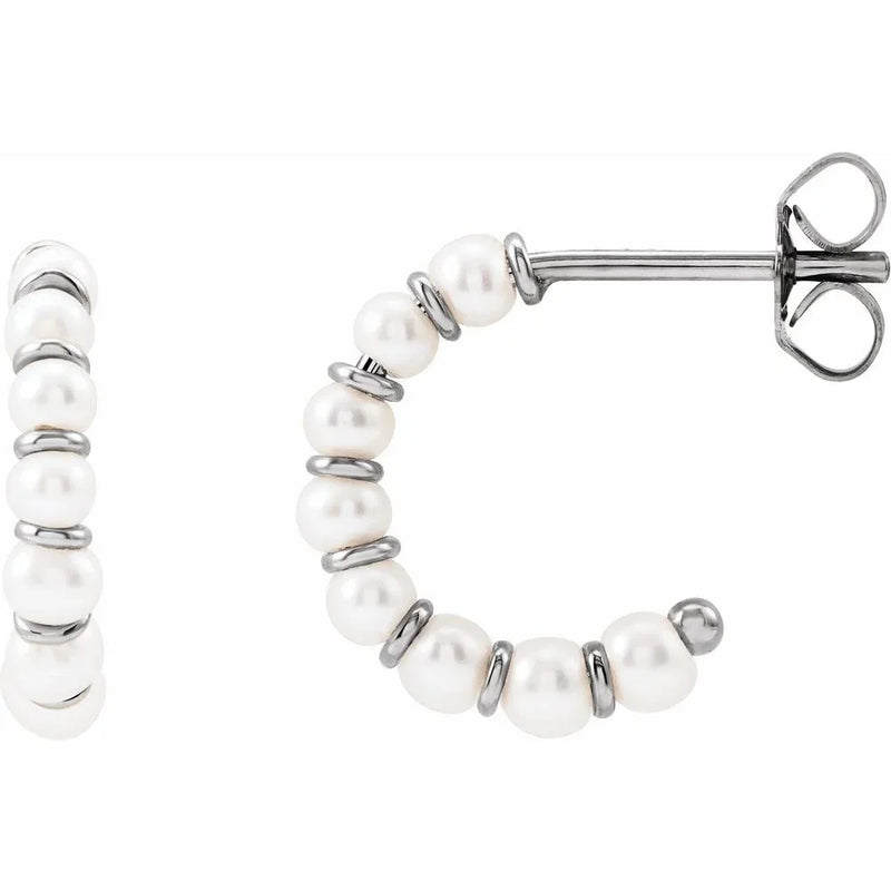 Éclat de Place Vendôme, Cultured Pearl Hoop Earrings