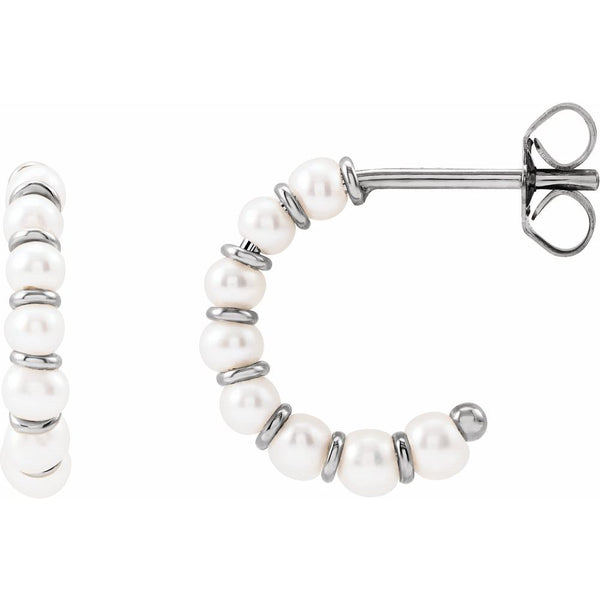 Éclat de Place Vendôme, Cultured Pearl Hoop Earrings