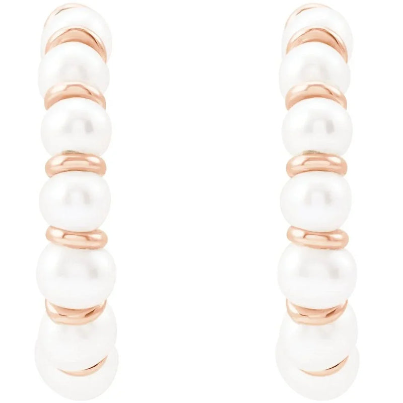 Éclat de Place Vendôme, Cultured Pearl Hoop Earrings