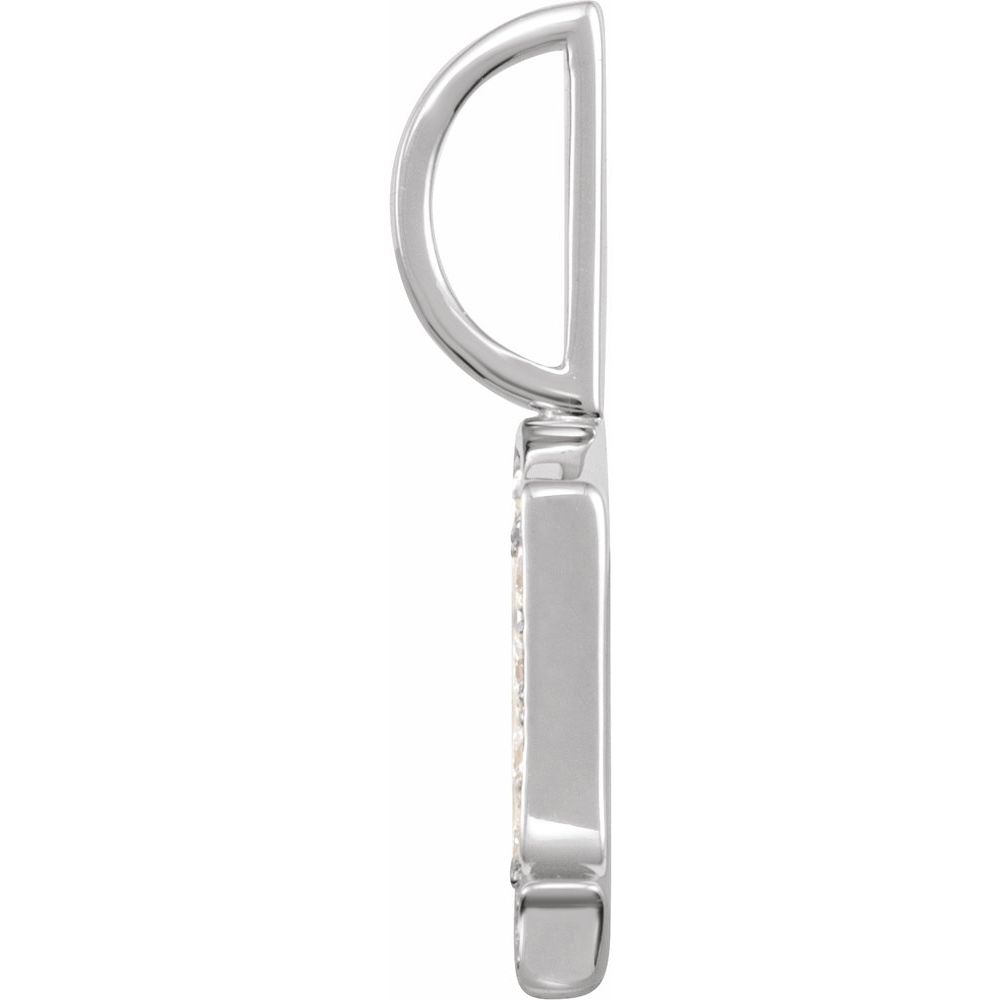 Natural Diamond Gothic Initial Charm Pendant