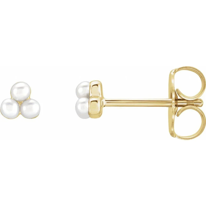 Les Perles d'Aurore, White Pearl Cluster Earrings