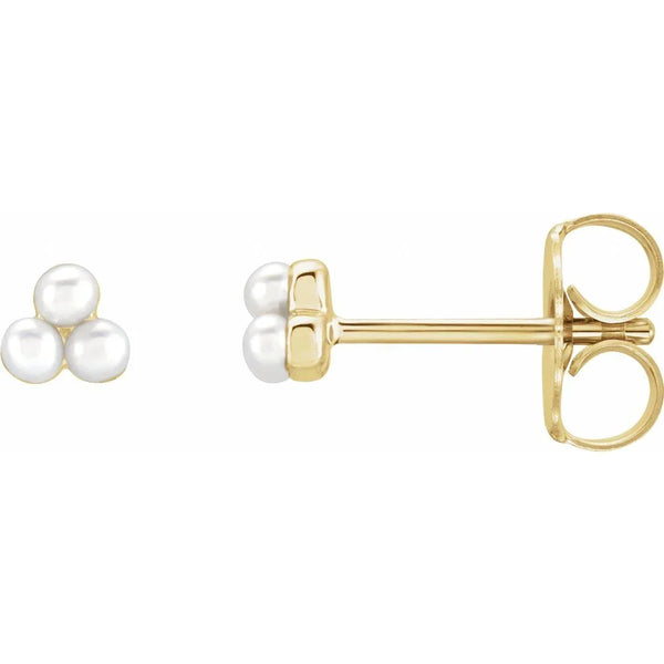 Les Perles d'Aurore, White Pearl Cluster Earrings