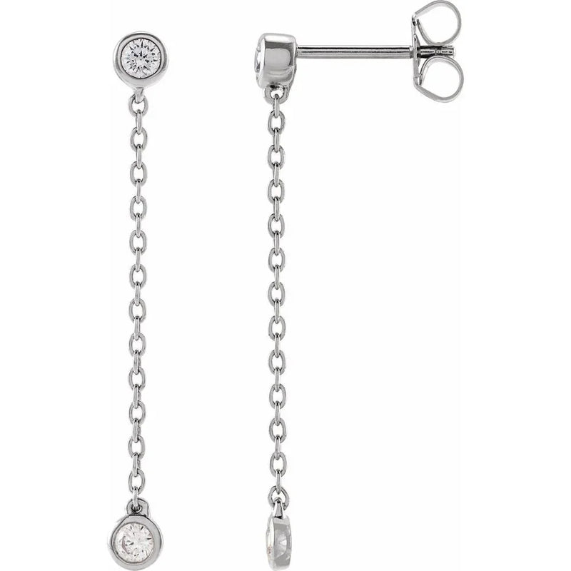 Rayon de Biarritz, Lab-Grown Diamond Chain Earrings