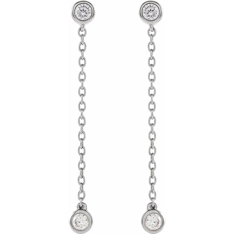 Rayon de Biarritz, Lab-Grown Diamond Chain Earrings