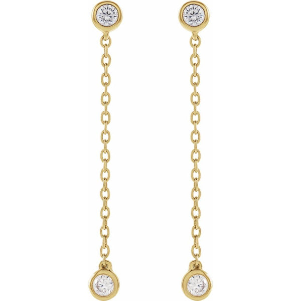 Rayon de Biarritz, Lab-Grown Diamond Chain Earrings