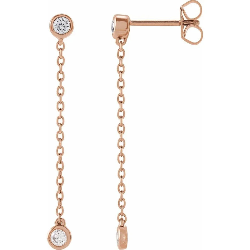Rayon de Biarritz, Lab-Grown Diamond Chain Earrings