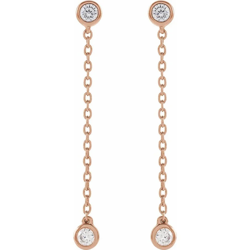 Rayon de Biarritz, Lab-Grown Diamond Chain Earrings