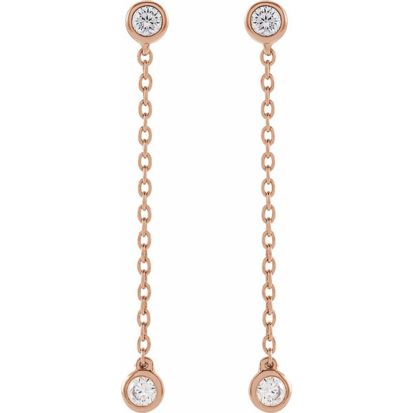 Rayon de Biarritz, Lab-Grown Diamond Chain Earrings