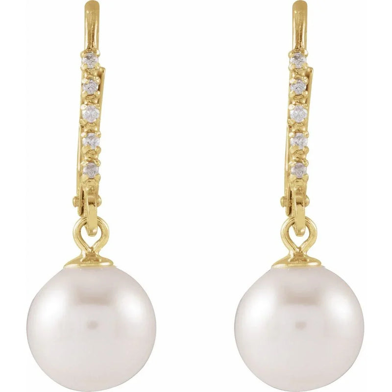 Rosée de Montmartre, Pearl & Diamond Drop Earrings